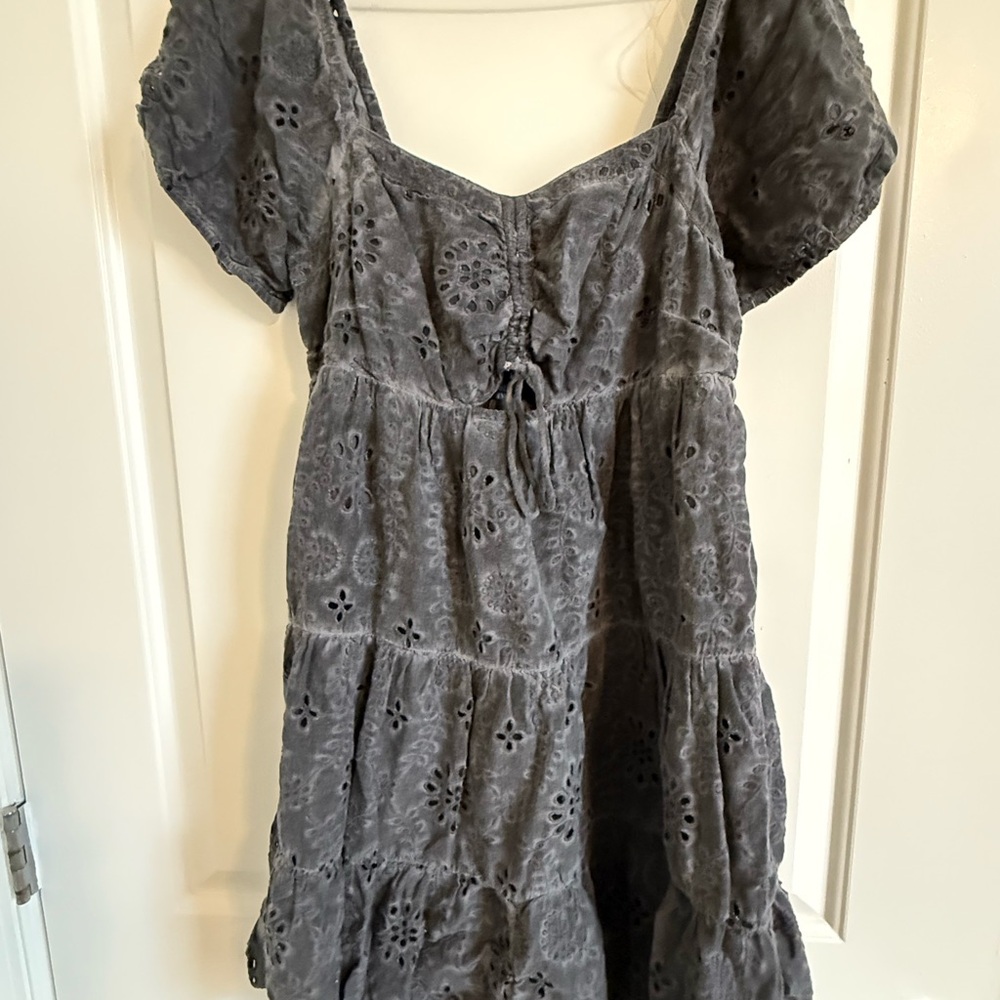 Lucky Brand Charcoal Textured Top